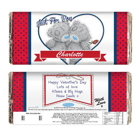 Personalised Me to You Love Heart Couple 100g Chocolate  Bar Extra Image 1